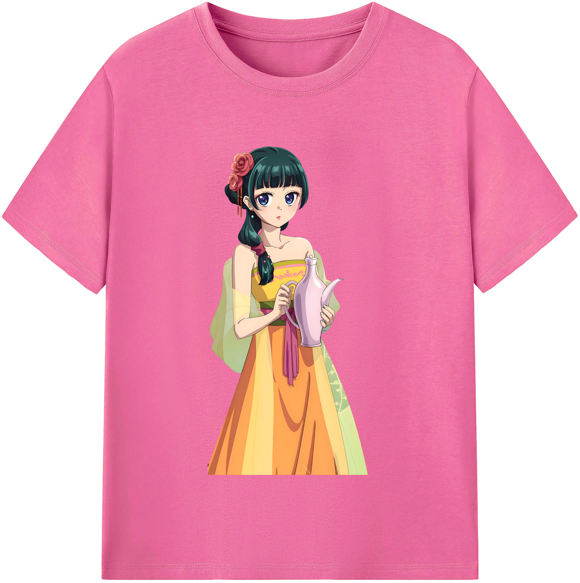 （画像用） 薬屋のひとりごと The Apothecary Diaries レディースカジュアルプリントTシャツ（綿100％）